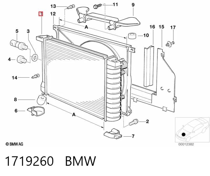 1719260 BMW Радиатор основной