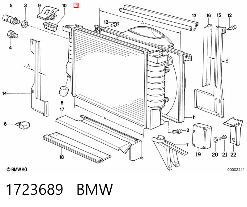 1723689 BMW Радиатор основной