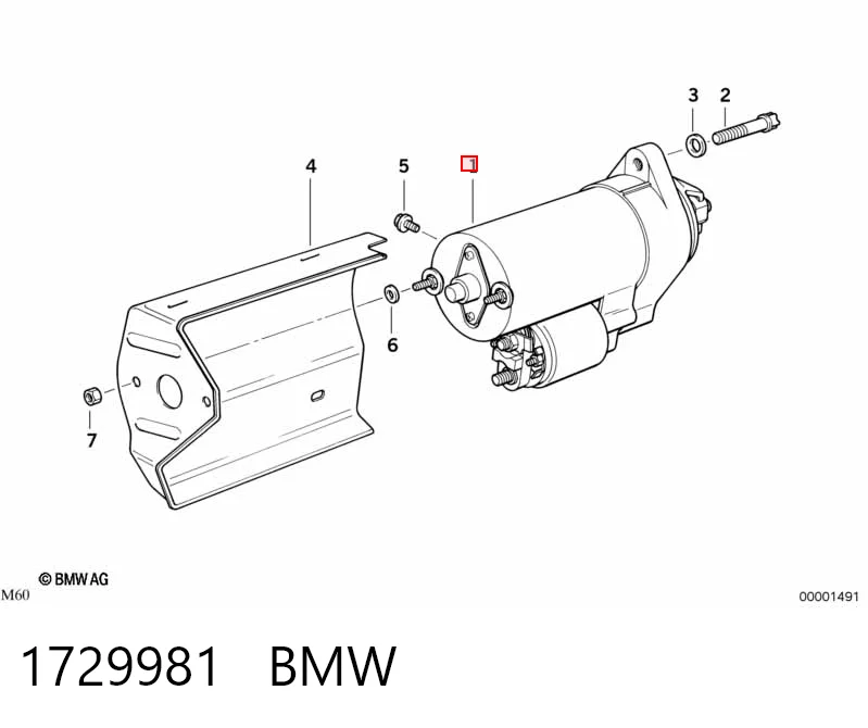 1729981 BMW Стартер автомобиля