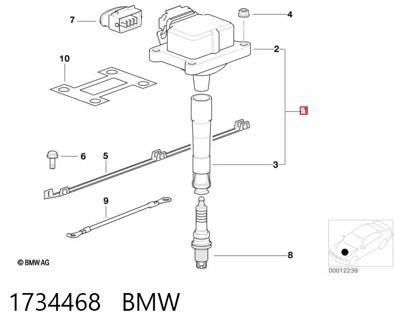 1734468 BMW Катушка зажигания