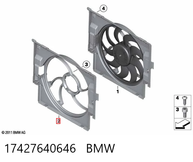 17427640646 BMW Рамка вентилятора