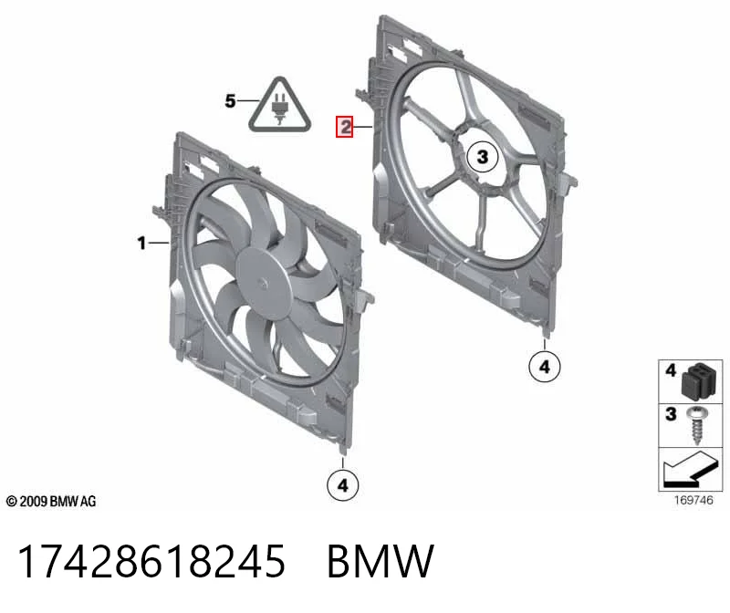 17427629131 BMW Рамка вентилятора