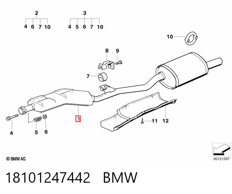 Глушитель, средняя и задняя часть Bosal BS283171 цена, от 70.83 USD