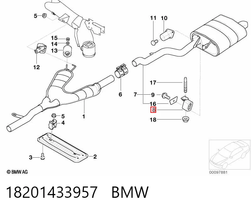  Подушка глушителя BMW 5 
