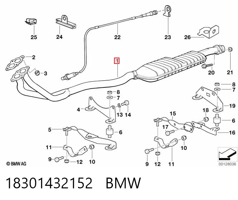 Передняя часть глушителя 99086 Bosal