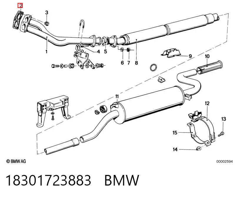  Прокладка глушителя BMW 3 