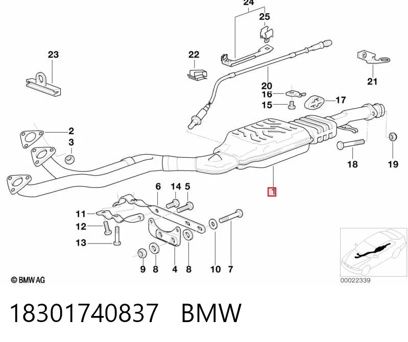 Центральная часть глушителя 99085 Bosal