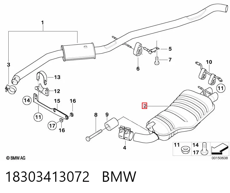 Выхлопная труба на BMW X3  E83
