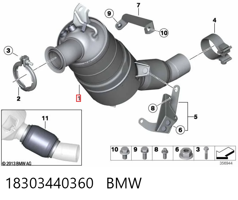  Сажевый фильтр BMW 1 