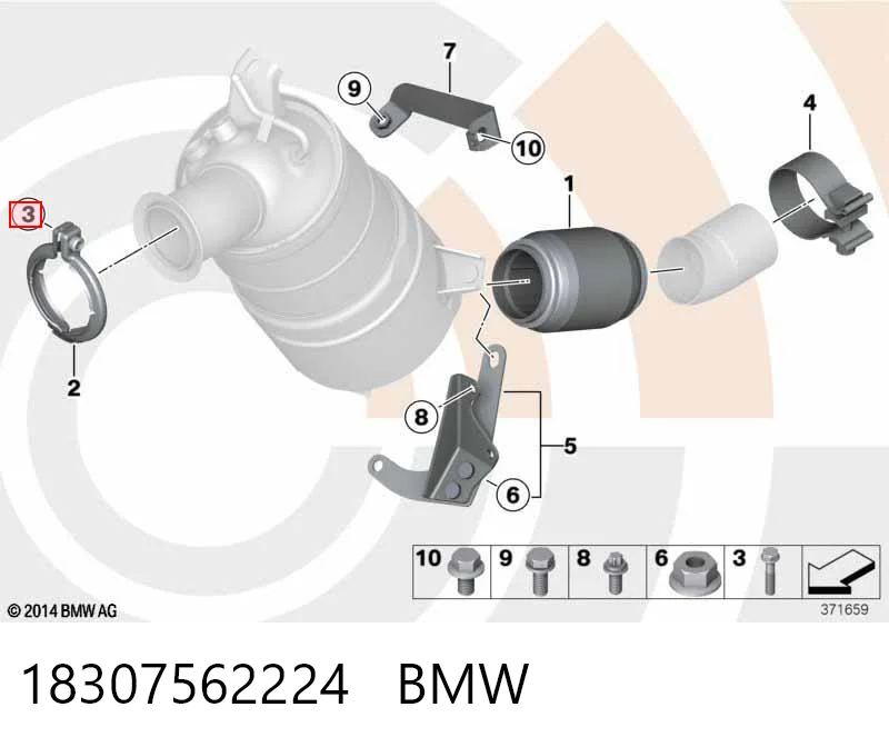 Болт выхлопной системы (глушителя) 16674034 Iveco