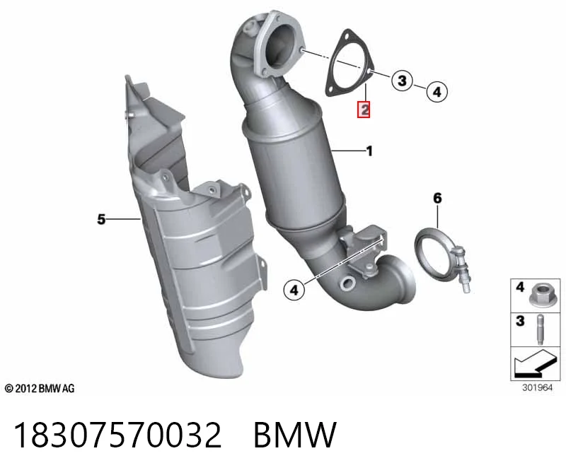 Прокладки выхлопной системы Peugeot 308 SW I универсал (4E, 4H) (2007 - 2014) цена, от 4.60 USD