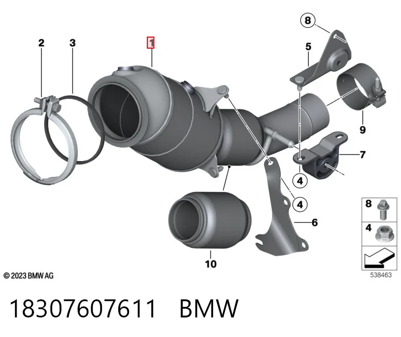 Каталитический нейтрализатор отработавших газов BMW X3 внедорожник (F25) (2010 - 2017) цена, от 494.11 USD
