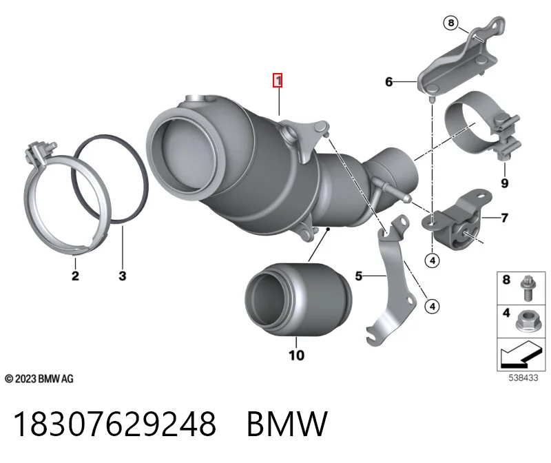 Конвертор-катализатор на BMW 5  F10