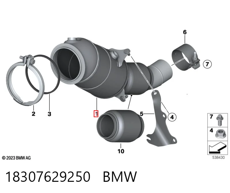 Конвертор-катализатор на BMW 3  F30, F80