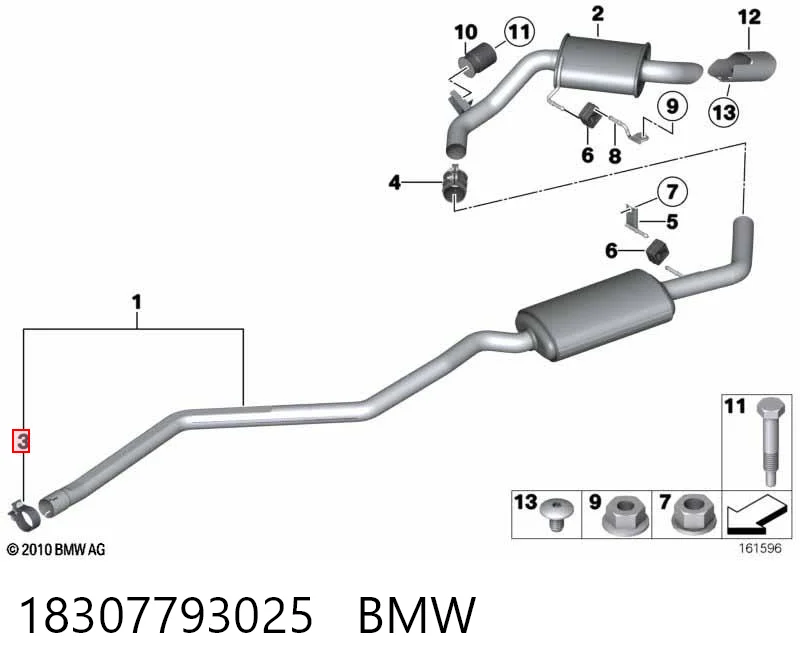 Хомут крепления глушителя задний Bosal BOS250362 цена, от 3.89 USD