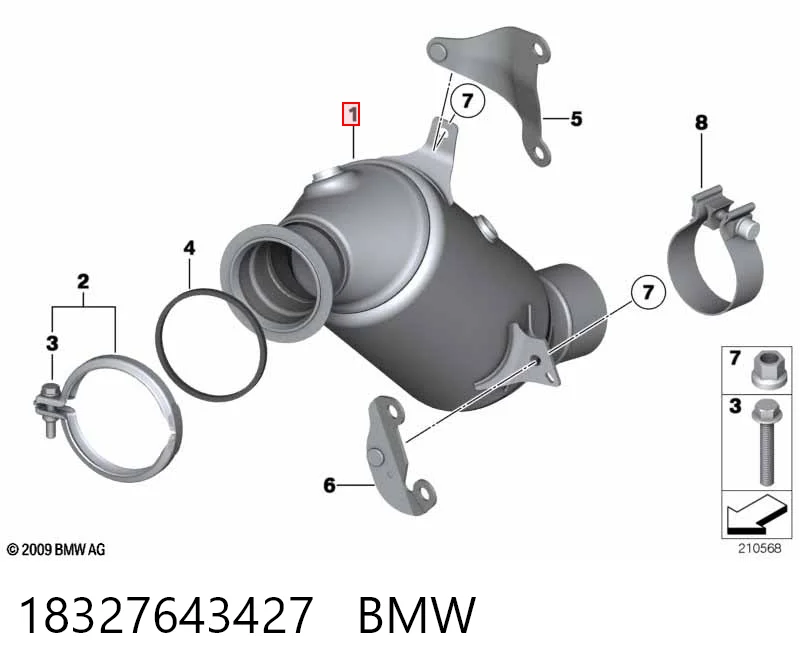 18327643427 BMW Конвертор-катализатор