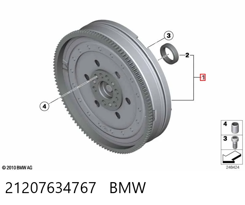 Маховик двигателя BMW 2 кабриолет (F23) (2014 - 2021) цена, от 674.54 USD