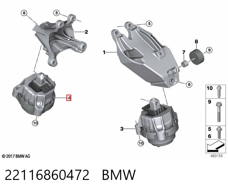 Купить 3M199046 AND Правая опора двигателя