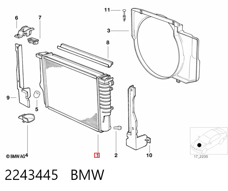 2243445 BMW Радиатор основной