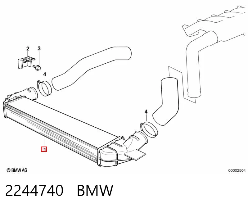 2244740 BMW Охладитель наддувочного воздуха