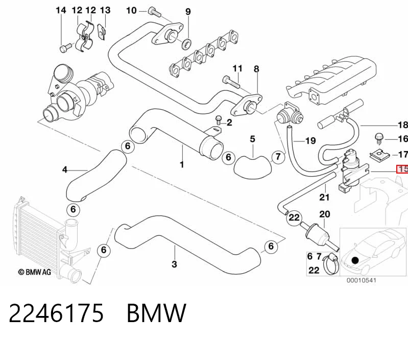 2246175 BMW Соленоид давления наддува