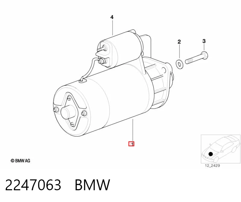 2247063 BMW Стартер автомобиля