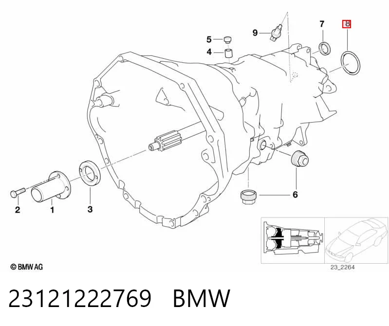 CO01026401 Corteco Сальник АКПП/КПП (выходного/вторичного вала)