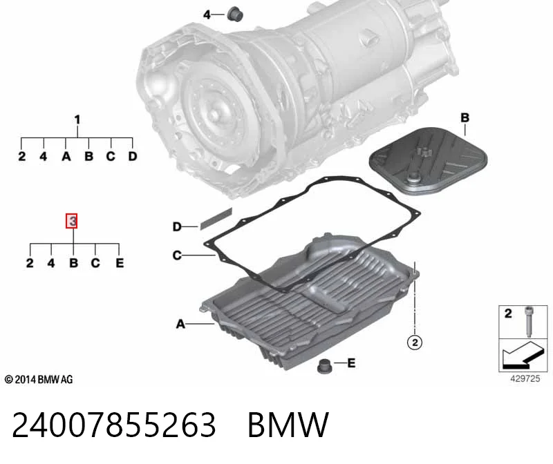 24007855263 BMW Масляный фильтр АКПП
