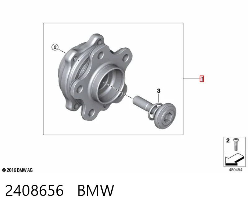 2408656 BMW Ступица колеса передняя