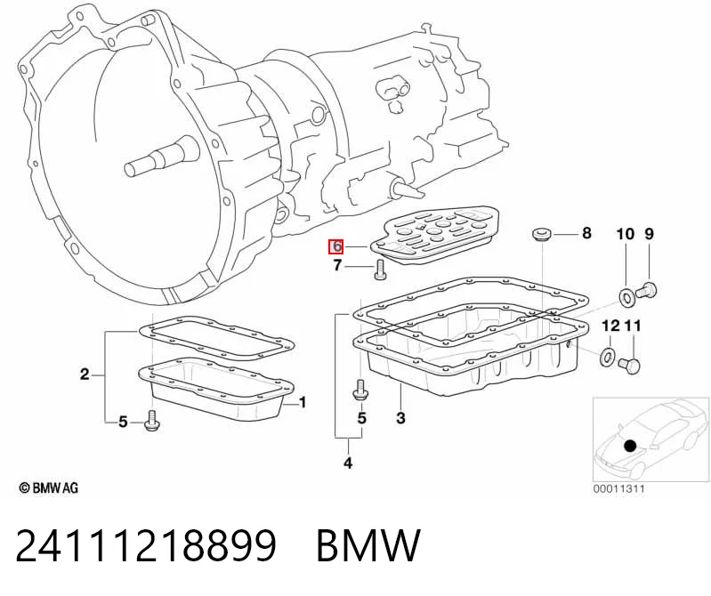 24111218899 BMW Масляный фильтр АКПП