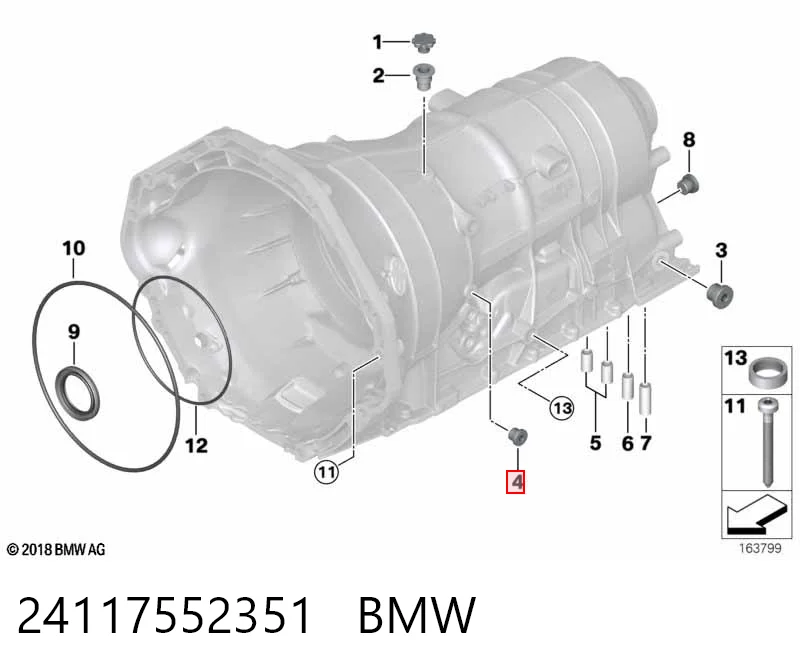 Пробка поддона АКПП 018321377B Bentley