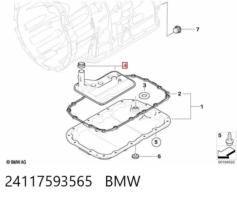 24117593565 BMW Масляный фильтр АКПП