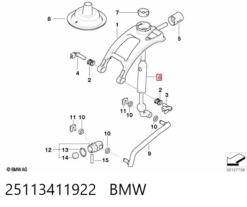 Рычаг переключения передач на BMW X3  E83