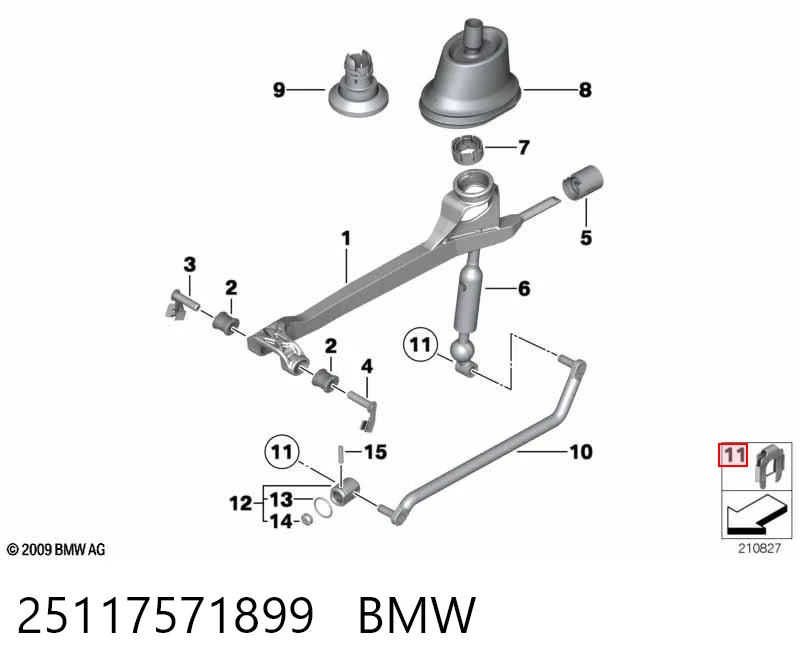 25117571899 BMW Закладная гайка под саморез