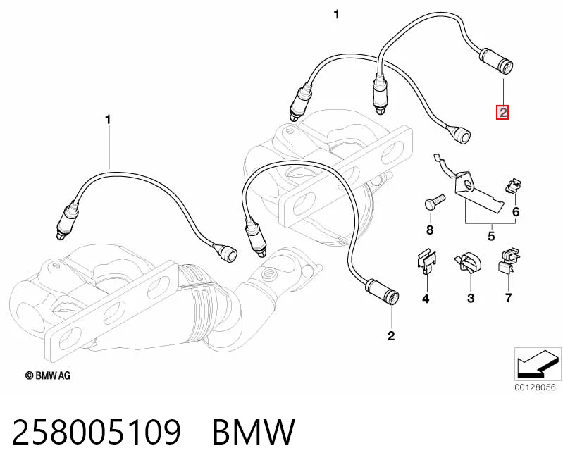 258005109 BMW Датчик кислорода после катализатора