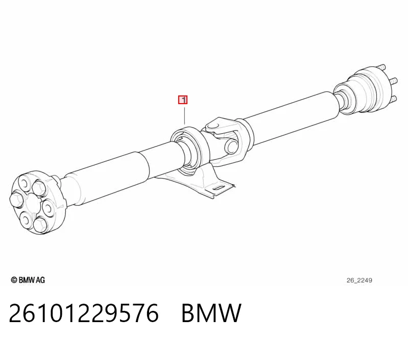 26101229576 BMW Карданный вал заднего моста