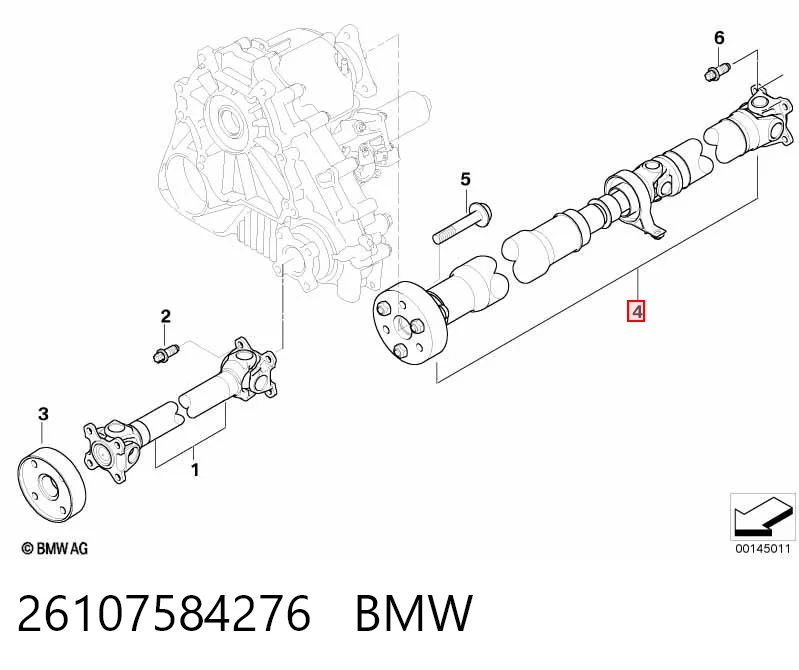 26107584276 BMW Карданный вал заднего моста