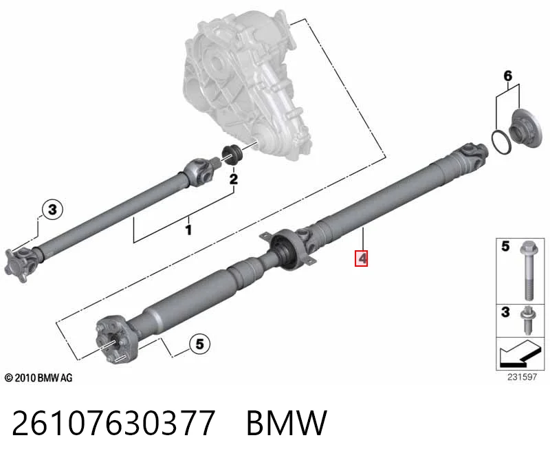 26107630377 BMW Карданный вал заднего моста