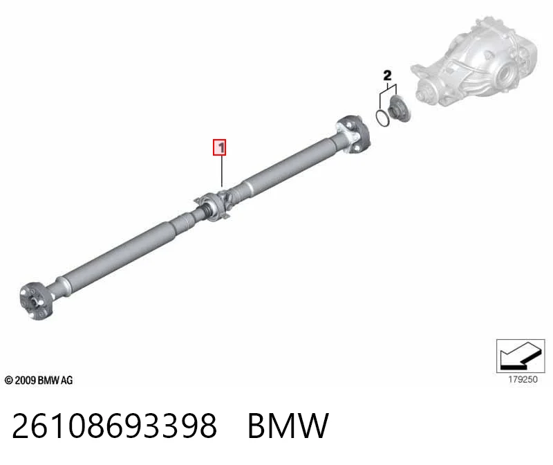 26108693398 BMW Карданный вал заднего моста