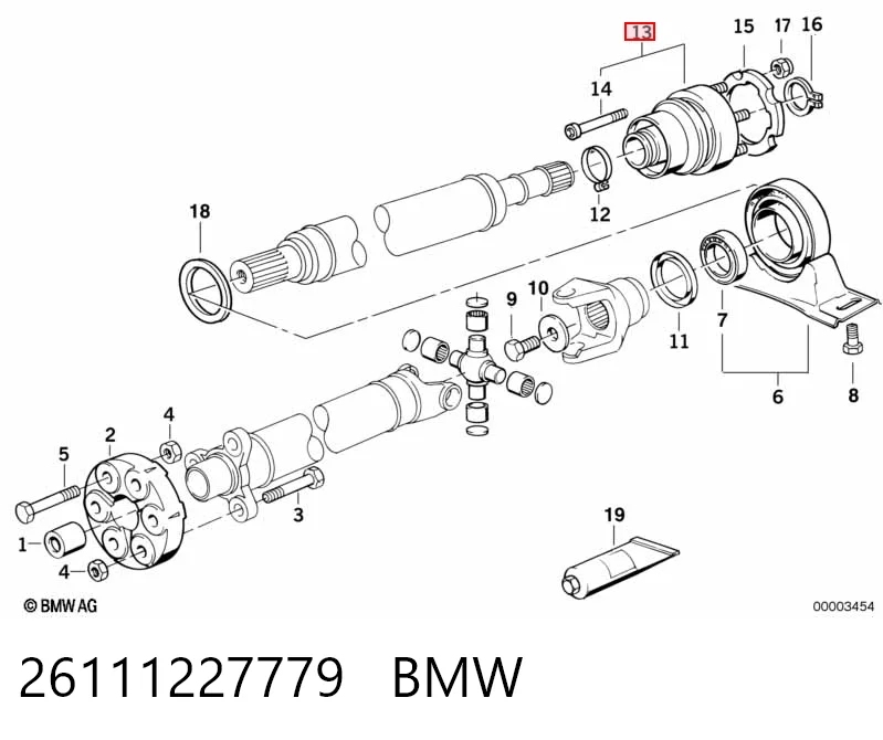 ШРУС карданного вала заднего, задний BB3232 Posterparts