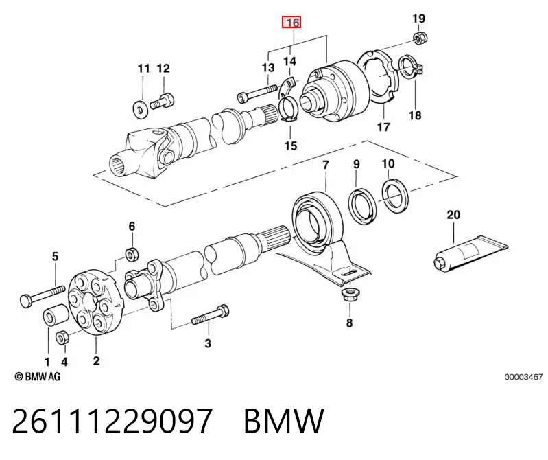 ШРУС карданного вала Posterparts BB3232