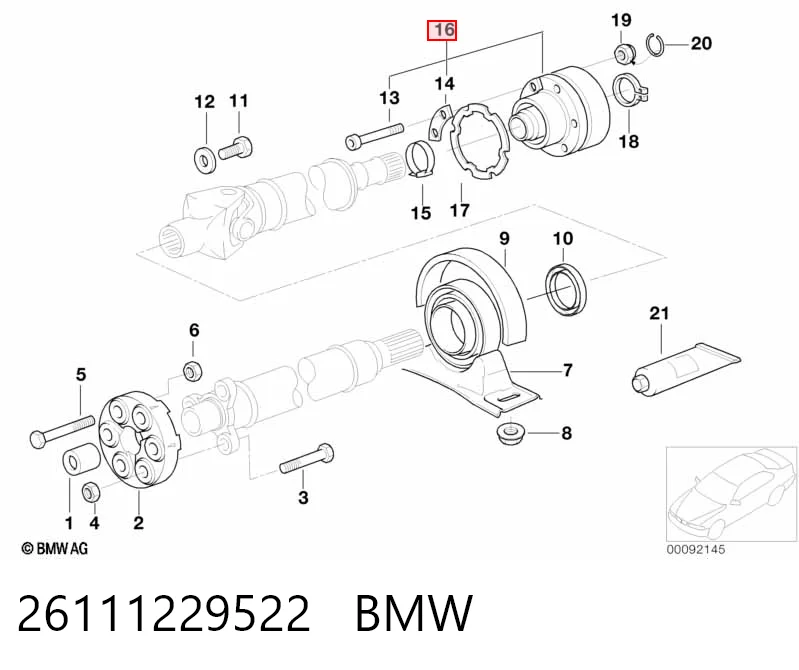 BB2359 Posterparts ШРУС карданного вала