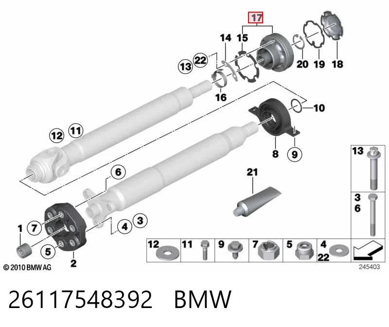 26117548392 BMW ШРУС карданного вала