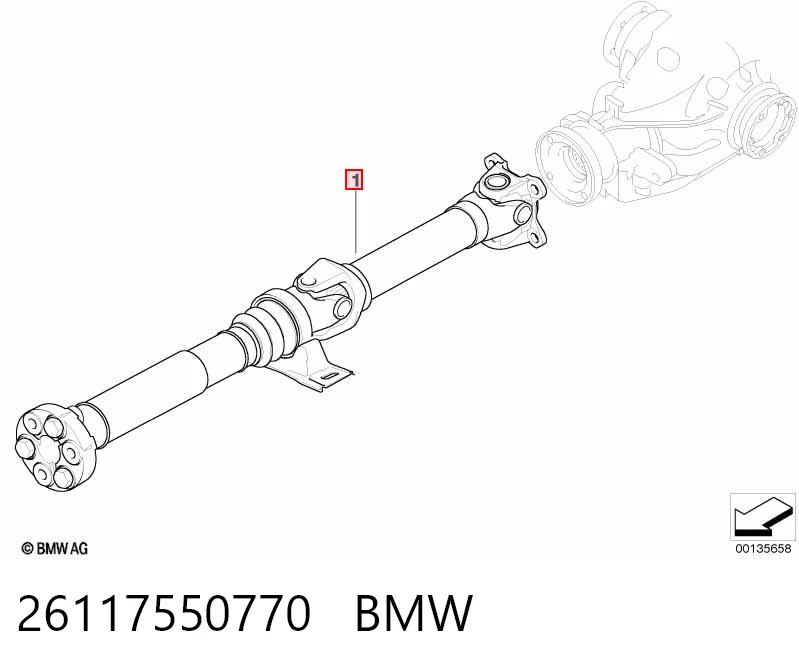 26117550770 BMW Карданный вал заднего моста