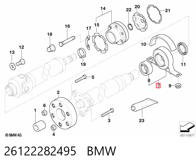 26122282495 BMW Подвесной подшипник кардана