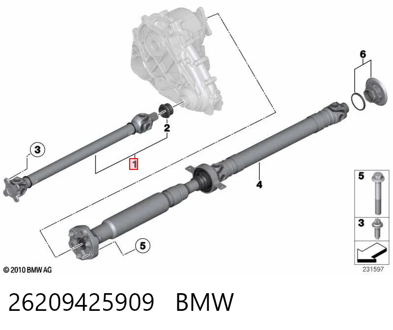 26209425909 BMW Передний карданный вал