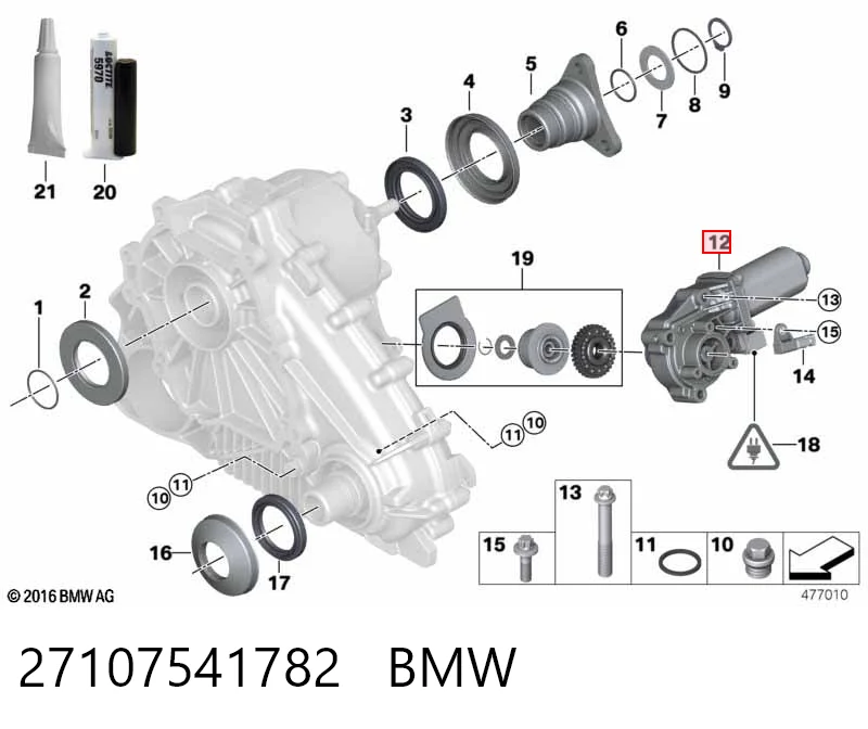 27107541782 BMW Двигатель управления раздаточной коробкой