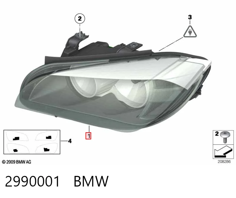 Фара левая BMW X1 внедорожник (E84) (2009 - 2015) цена, от 64.71 USD