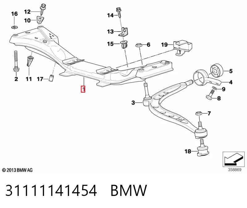 Передняя балка BMW 3 седан (E36) (1990 - 1998) цена, от 19.77 USD