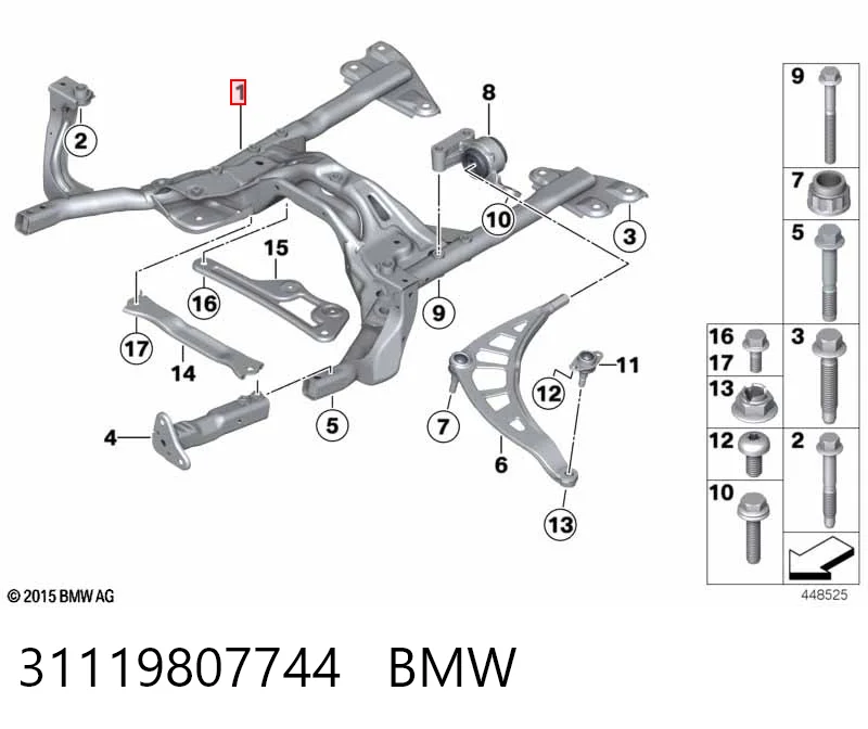 Подрамник передней подвески на Mini COUNTRYMAN  R60